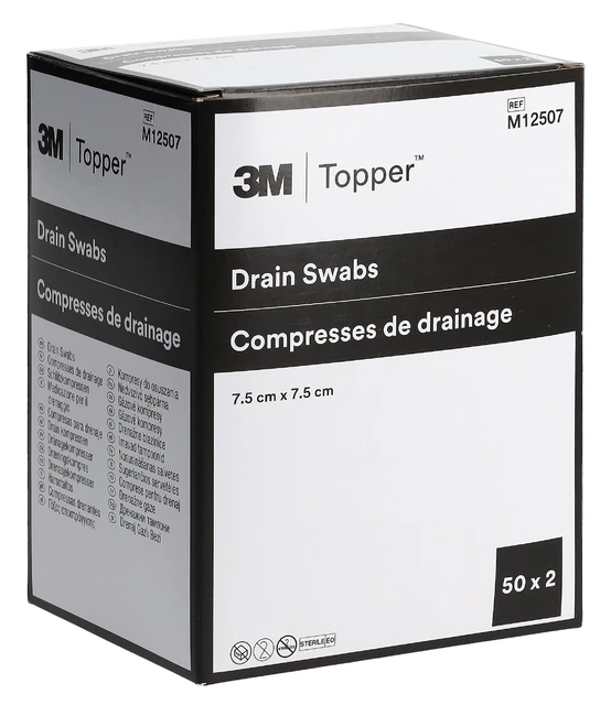 Topper Schlitzkompressen 7.5 x 7.5 cm steril 2 Btl 50