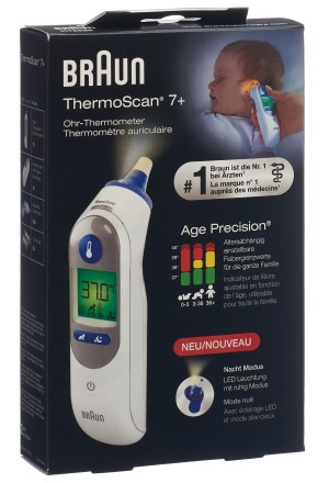 Braun ThermoScan 7 + IRT 6525 mit AgePrecision und Nacht Modus
