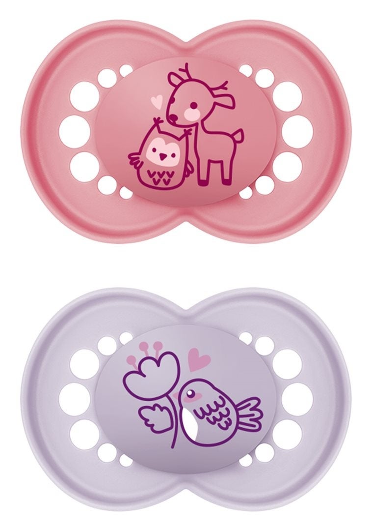 MAM Original Nuggi 6-16 Monate pink/purple 2 Stück