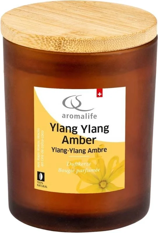 AROMALIFE Duftkerze im Glas Ylang-Ylang Amber