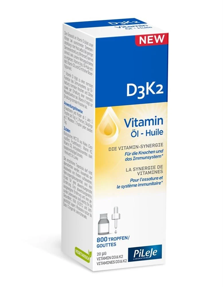 PiLeJe D3K2 Vitamin Öl Fl 20ml