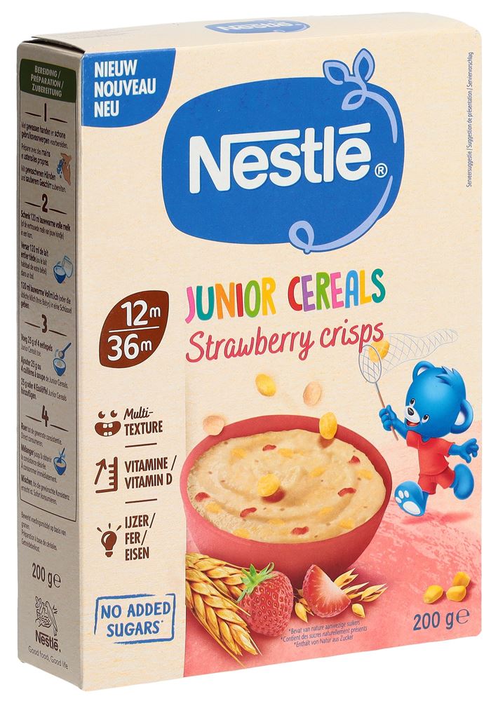 Nestlé Junior Cereals Crisps Strawberry 200g