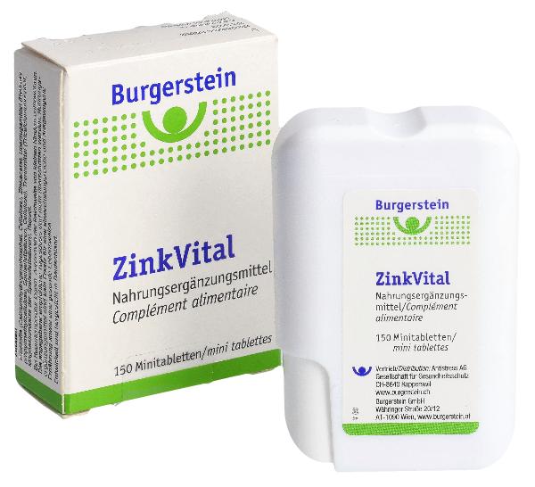 BURGERSTEIN ZinkVital Mini-Tabletten 5mg 150 Stück
