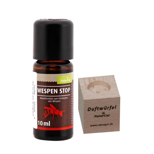 NATURGUT Wespen Stop Öl 10 ml mit Duftwürfel Set
