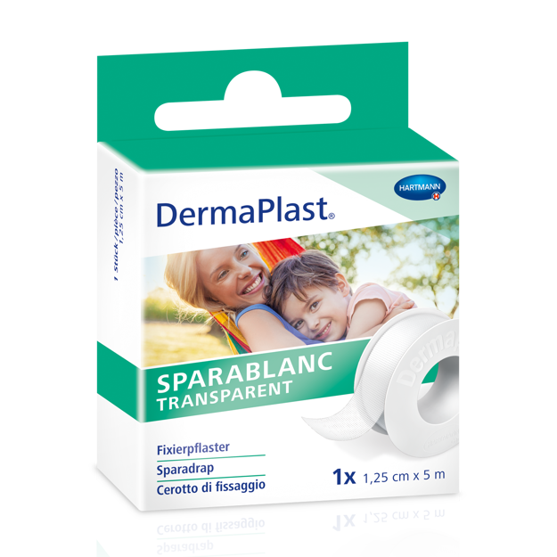 Dermaplast Sparablanc Transparent 1.25cmx5m weiss Dermaplast Sparablanc Transparent 1.25cmx5m weiss