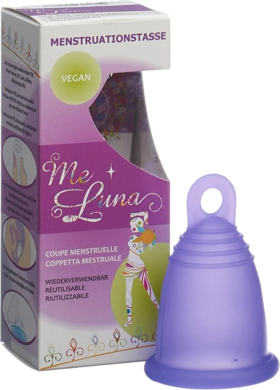 ME LUNA Menstruationstasse Sport M Blau Violett