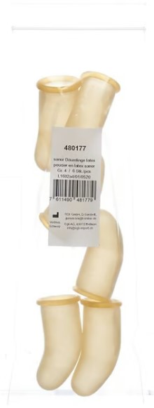Sanor Däumling Latex Gr4 Btl 6 Stück