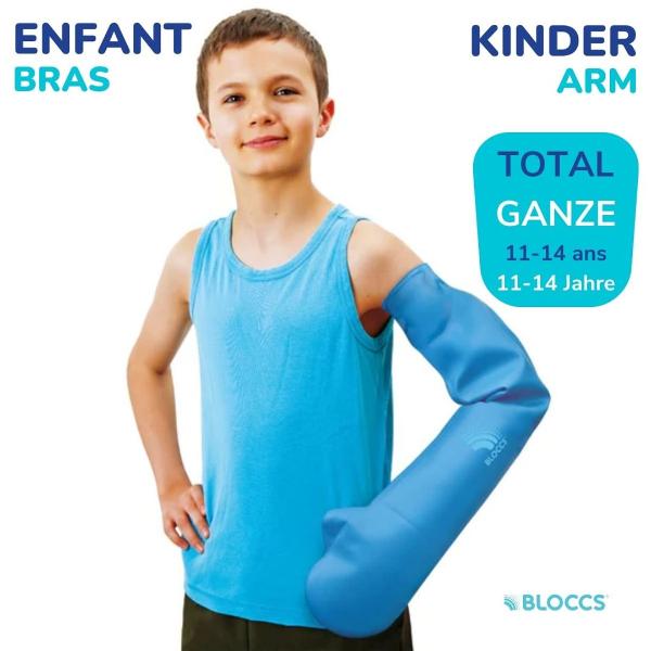 BLOCCS Bad und Dusche Wasserschutz für den Arm 20-33/66cm, XL Kind 