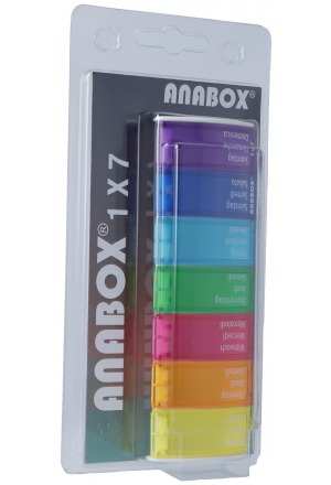 Anabox Medidispenser 1x7 bunt deutsch/französisch/italienisch im Blister Anabox Medidispenser 1x7 bunt deutsch/französisch/italienisch im Blister