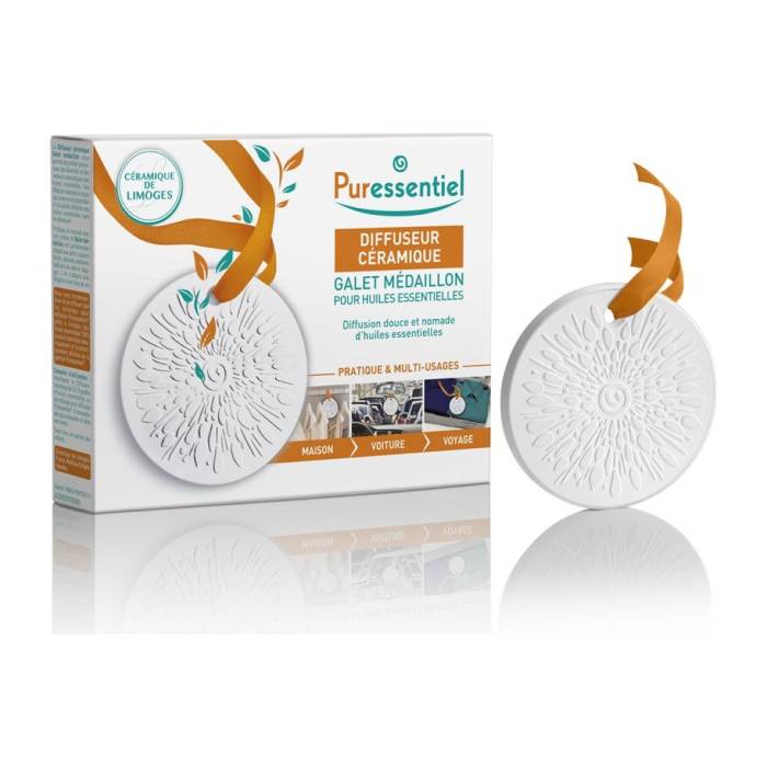 Puressentiel Keramik Diffusor für ätherische Öle Medaillon Stein Puressentiel Keramik Diffusor für ätherische Öle Medaillon Stein