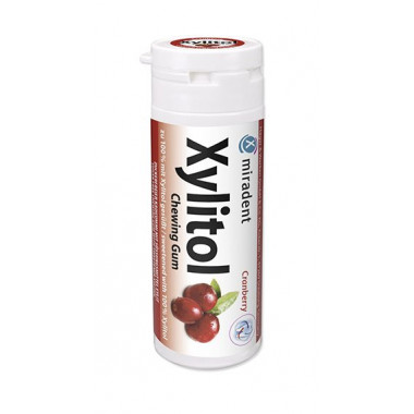 Miradent Xylitol Kaugummi Cranberry 30 Stück Miradent Xylitol Kaugummi Cranberry 30 Stück