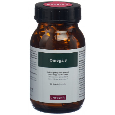 Biorganic Omega-3 Kapseln Glas 100 Stück Biorganic Omega-3 Kapseln Glas 100 Stück