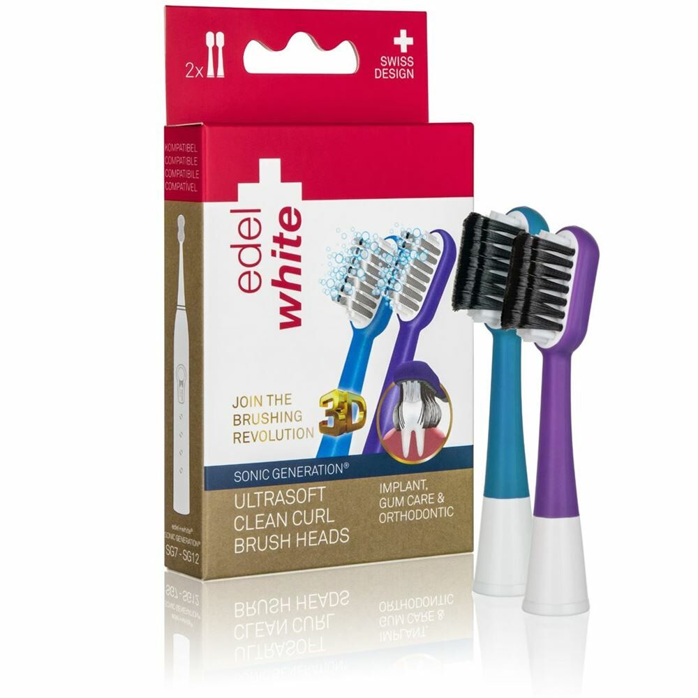 EDEL+WHITE CleanCurl Airbag Sonic Brush Head 2 Stück EDEL+WHITE CleanCurl Airbag Sonic Brush Head 2 Stück