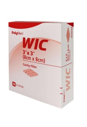 POLYMEM Wic Silver Wundfüller 8 x 8 cm steril 10 Stück