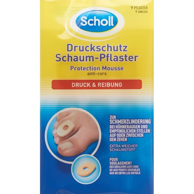 Scholl Druckschutz Schaum Pflaster 9 Stück Scholl Druckschutz Schaum Pflaster 9 Stück