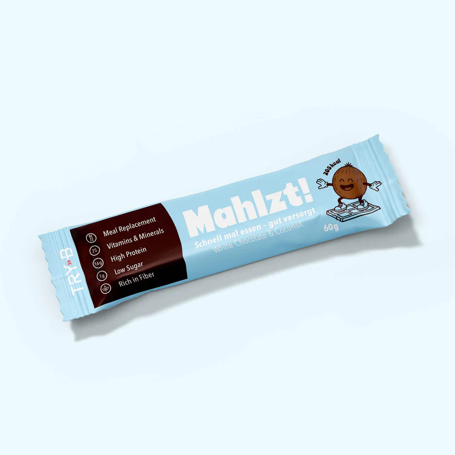 TRY-B White Chocolate & Coconut Mahlzeitenersatz-Riegel 60g