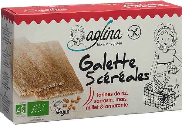 AGLINA Galette 5 Cerealien Bio 160g