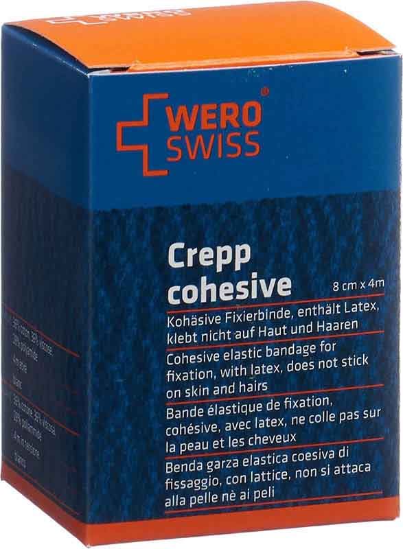 WERO SWISS Lux K-10 El Fixierbinde 4mx8cm weiss