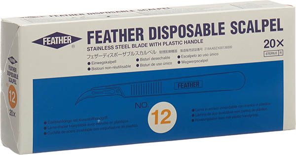 FEATHER Skalpell 1x Nr 12 20 Stück