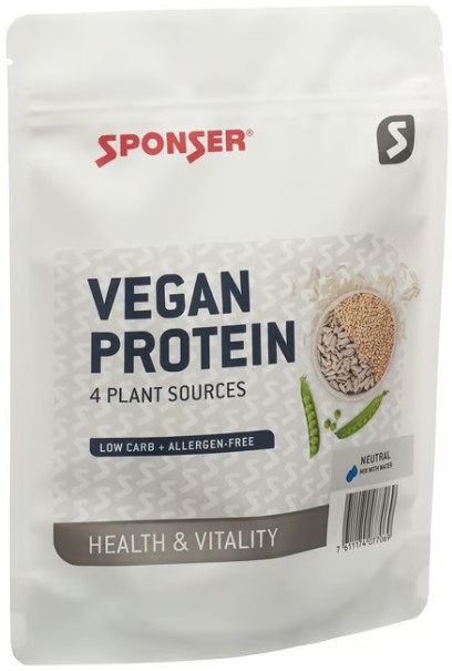 SPONSER® Vegan Protein Neutral Btl 480g SPONSER® Vegan Protein Neutral Btl 480g
