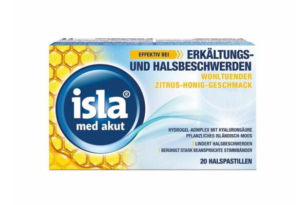 Isla Med akut Pastillen Zitrus Honig 20 Stück