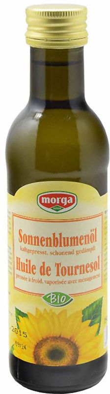 MORGA BIO Sonnenblumenöl kaltgepresst Fl 1.5dl MORGA BIO Sonnenblumenöl kaltgepresst Fl 1.5dl