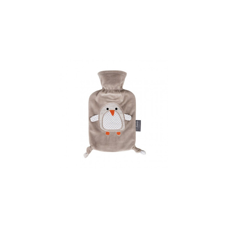 Fashy Kinderwärmflasche 0.8l Pinguin Pia mit Flauschbezug Thermoplastik