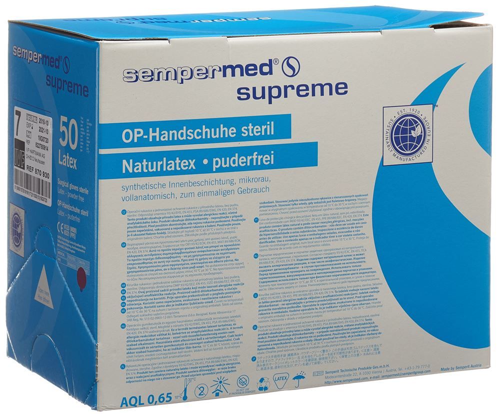 Sempermed Supreme Plus OP Handschu 8 st 50 Paar