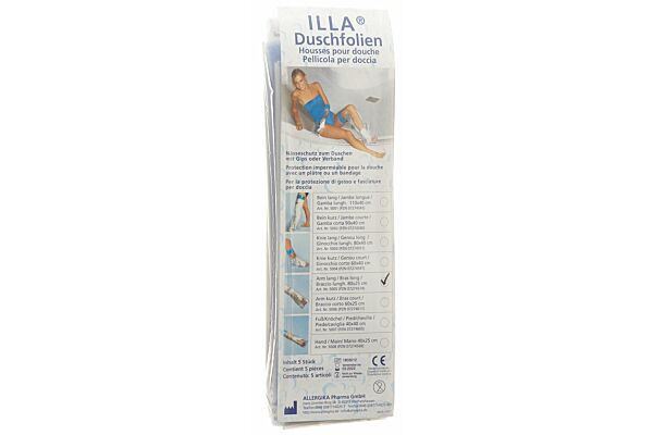 Illa Dusch Schutzfolie 80x25cm Armbeutel 5 Stück
