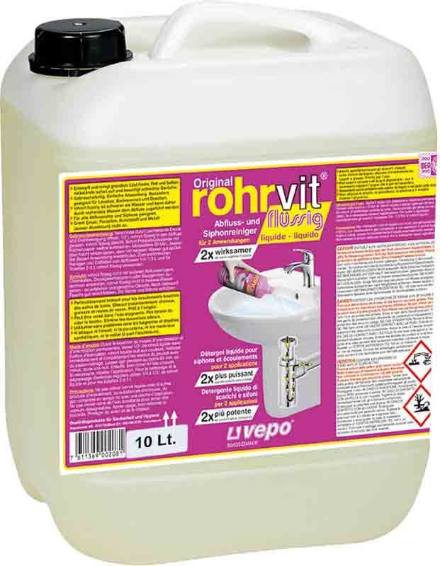 Rohrvit Ablaufreiniger liquid gebrauchsfertig 10lt Rohrvit Ablaufreiniger liquid gebrauchsfertig 10lt
