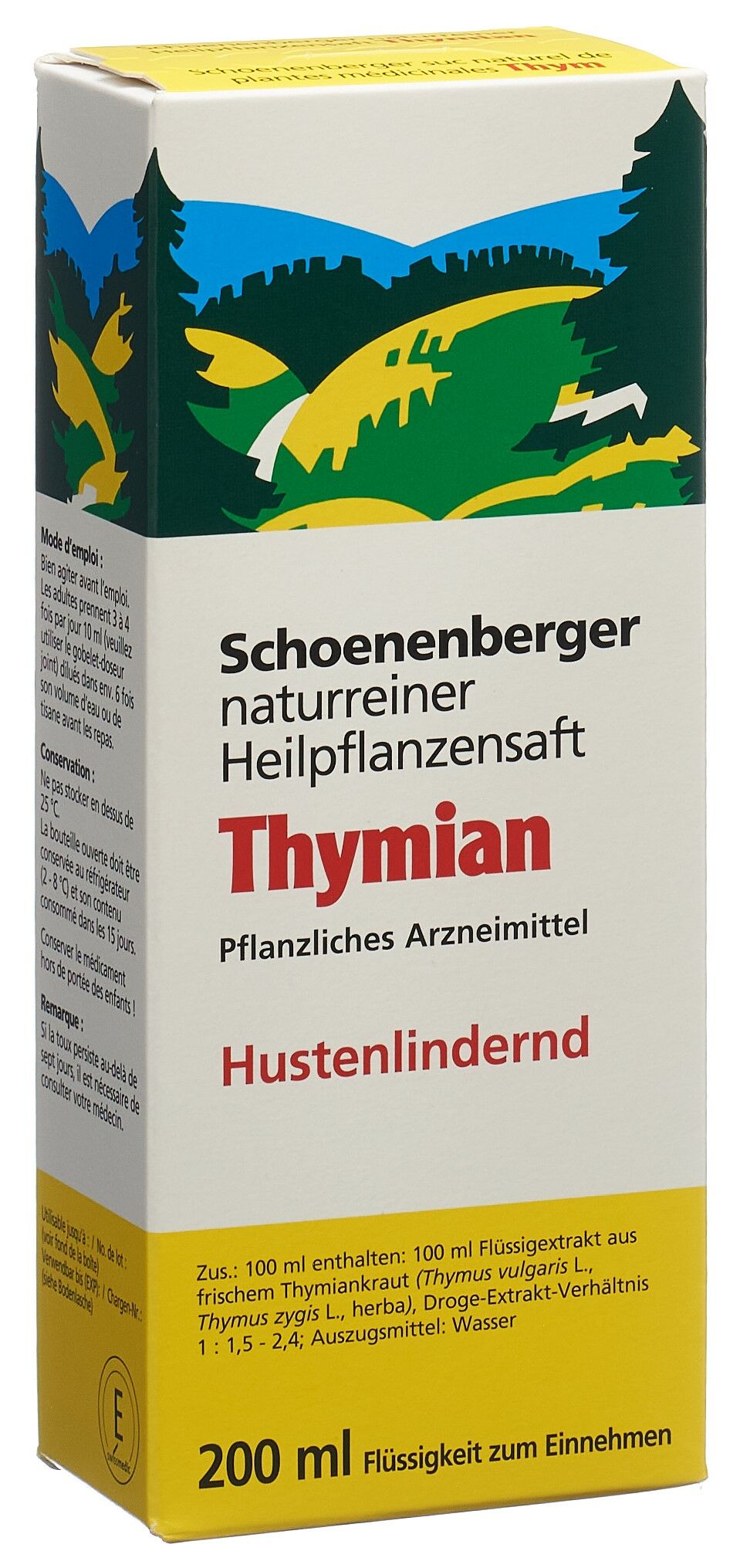 Schoenenberger Thymian Heilpflanzensaft 200ml Schoenenberger Thymian Heilpflanzensaft 200ml