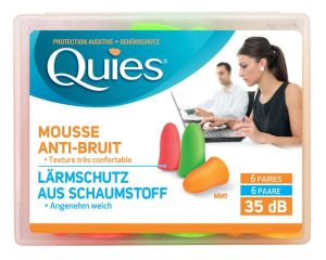 Quies Lärmschutz aus Schaumstoff NEON 12 Stück