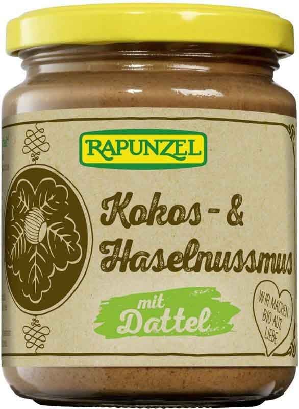 Rapunzel Kokos-Haselnussmus mit Dattel Glas 250g Rapunzel Kokos-Haselnussmus mit Dattel Glas 250g