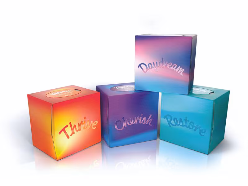 Kleenex Collection Kosmetiktücher Würfel Trio 3 x 48 Stück