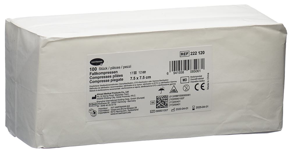 IVF Faltkompresse T17 7.5x7.5cm 12fach 100 Stuck IVF Faltkompresse T17 7.5x7.5cm 12fach 100 Stuck