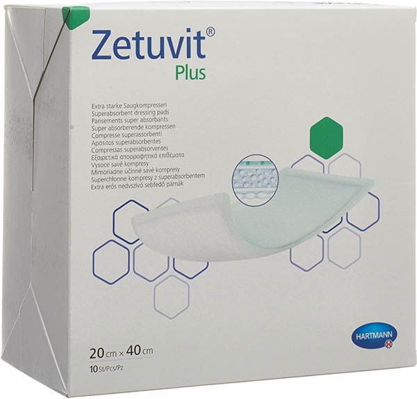 Zetuvit Plus Absorptionsverband 20x40cm 10 Stück