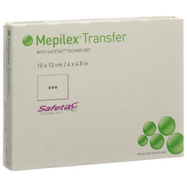 Mepilex Transfer Safetac Wundauflage 10x12cm Silikon 5 Stück
