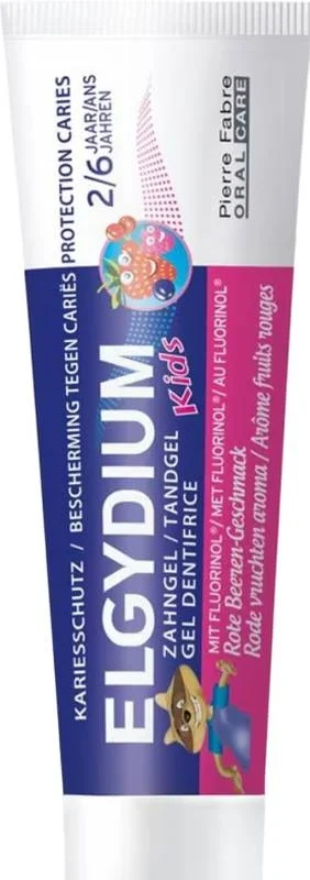 ELGYDIUM Kids rote Beeren 3–6 Jahre Zahnpasta 50ml