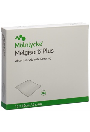Melgisorb Plus Alginat-Verband 10x10cm steril 10 Stück