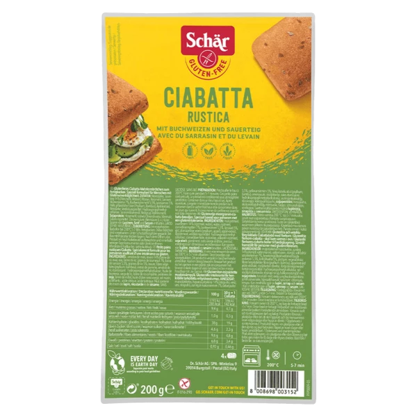 Schär Ciabatta Rustica glutenfrei 4 x 50g Schär Ciabatta Rustica glutenfrei 4 x 50g