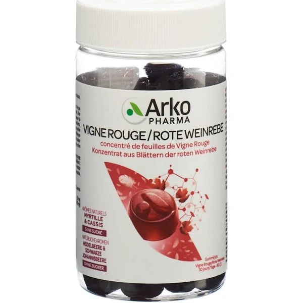 Arkogummies Rote Weinrebe Ds 60 Stück Arkogummies Rote Weinrebe Ds 60 Stück