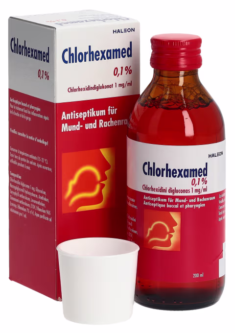 TOP CAREDENT Mund CHX 0.1% Chlorhexidin Flasche 200ml