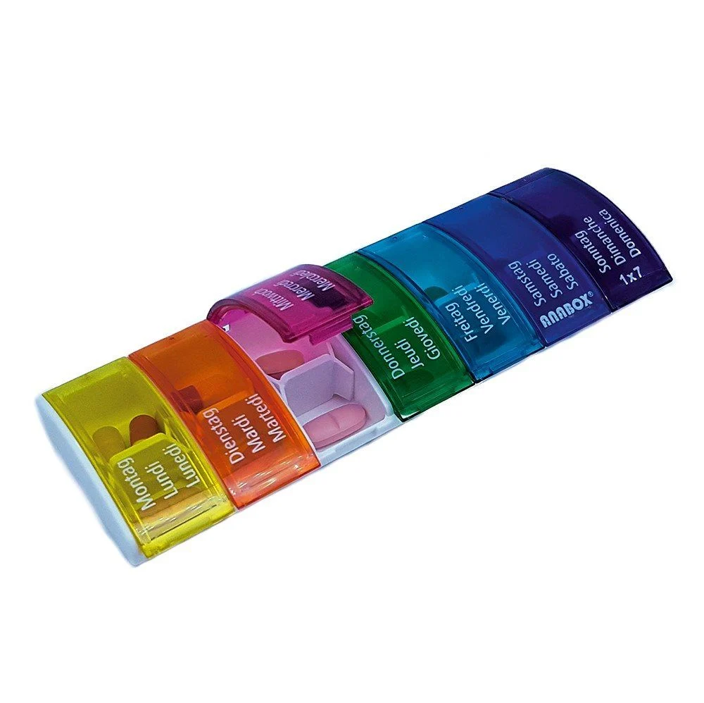 ANABOX Medidispenser 1x7 bunt Plus D/F/I