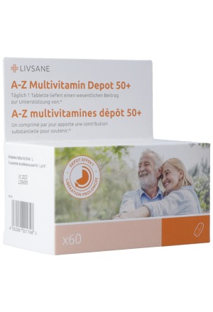 Livsane A-Z Multivitamin Depot 50+ Tabl 60 Stück Livsane A-Z Multivitamin Depot 50+ Tabl 60 Stück