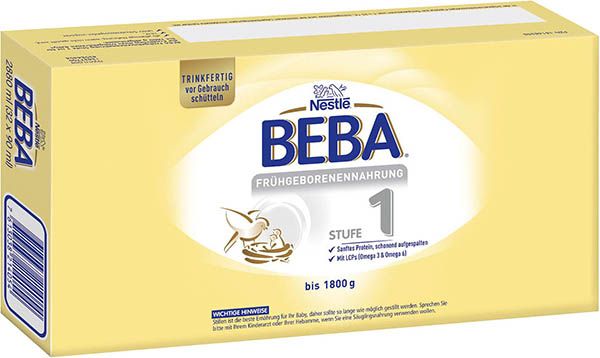 BEBA Frühgeborenennah Stu 1 Trinkfertig 32 x 90ml BEBA Frühgeborenennah Stu 1 Trinkfertig 32 x 90ml