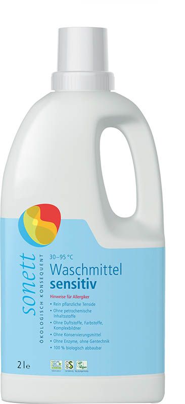 Sonett Waschmittel sensitiv 30°-95°C Fl 2lt Sonett Waschmittel sensitiv 30°-95°C Fl 2lt