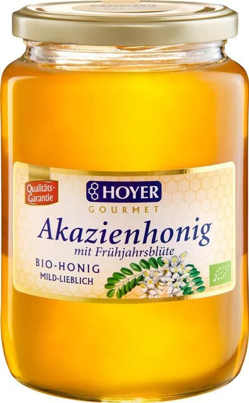 HOYER Akazienhonig m Frühjahrsblüten Bio Glas 1kg