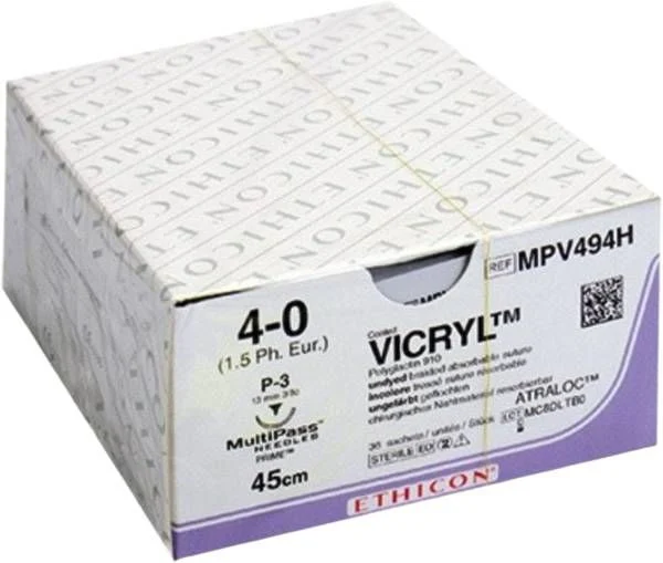 VICRYL PLUS 45cm ungefärbt 4-0 P-3 Multip 36 Stück