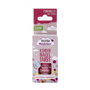 Fruchtbar Wunderbunt Kinder Nagelfarbe Pinkarella mit Glitzer vegan Glasfl 7ml