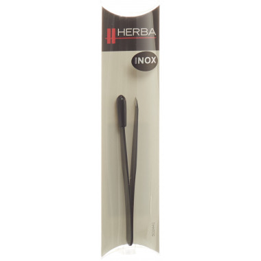 Herba Pinzette schräg Inox schwarz mit Herba-Logo Herba Pinzette schräg Inox schwarz mit Herba-Logo